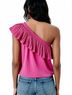 Ramy Brook Pink One Shoulder Pleated Top Size S - photo 3