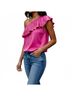 Ramy Brook Pink One Shoulder Pleated Top Size S - photo 4