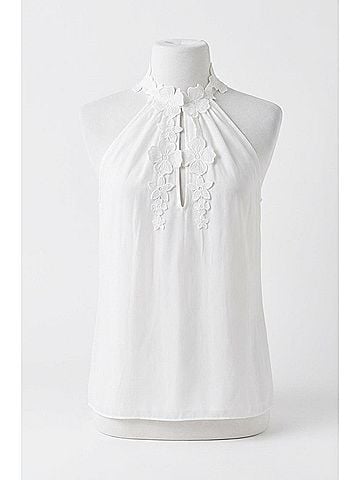 Ramy Brook Floral Appliqu?© Sleeveless Top (view 1)