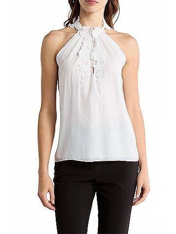 Ramy Brook Floral Appliqu?© Sleeveless Top (view 2)