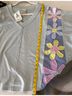 Easel 100% Cotton 100% Cotton 100% Cotton Floral Multi Color Gray Short Sleeve Blouse Size S - photo 7