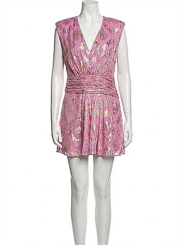 Ramy Brook Reina V-Neck Silk Blend Mini Dress (view 1)