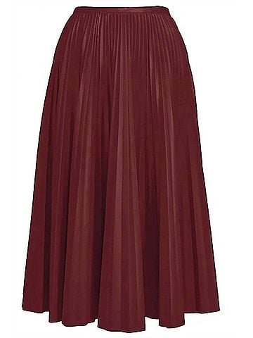 Essentiel Antwerp Faux Leather Plisse Skirt (view 1)