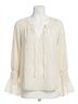 Ramy Brook White Faith Metallic Peasant Top Size S - photo 1