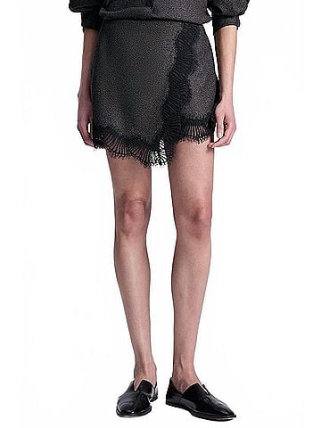 A.L.C. Sophia Wool Marled Lace Mini Skirt (view 2)