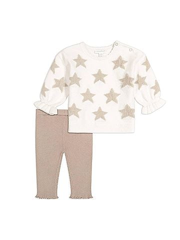 Miniclasix Baby Girls Star Sweater And Sweater Pant Set (view 1)