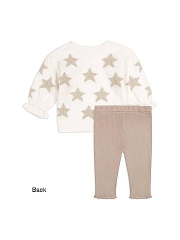 Miniclasix Baby Girls Star Sweater And Sweater Pant Set (view 2)