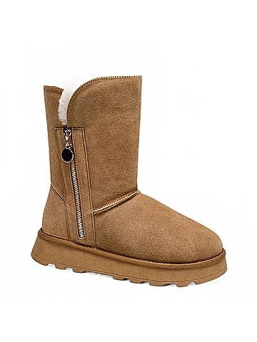 Spring Step Women's Shearling Boots in Chestnut (view 1)
