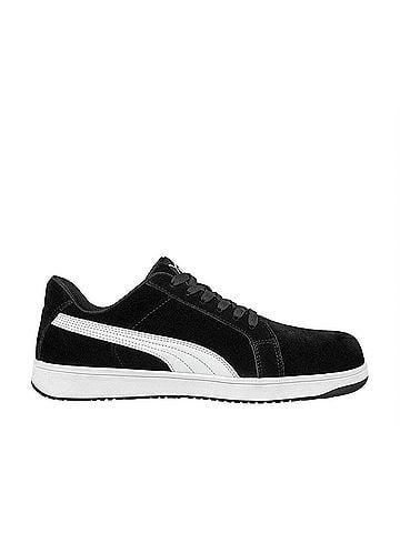 Puma Women's Iconic Shoe in Black Suede (view 1)