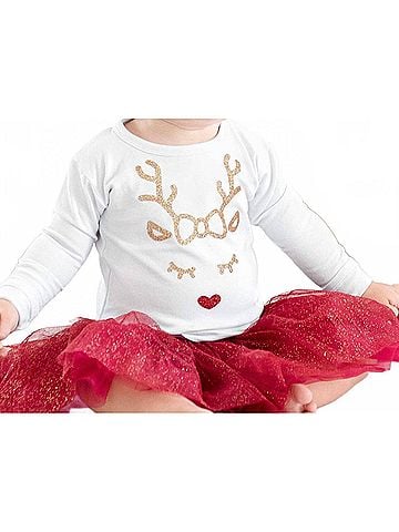 SWEET wink Baby Girls Reindeer Holiday T-Shirt (view 2)
