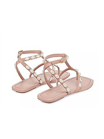 Stuart Weitzman Women's Pearlita Embellished High Heel Slide Sandals (view 2)
