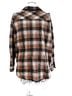 She + Sky 100% Cotton Plaid Brown Black White Button-Down Shirt Size S - photo 2