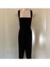 Black Halo Solid Black Jumpsuit Size 4 - photo 4