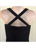 Black Halo Solid Black Jumpsuit Size 4 - photo 7