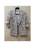 Veronica Beard Plaid Tan Brown White Ivory Blazer Size 0X - photo 5
