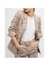 Veronica Beard Plaid Tan Brown White Ivory Blazer Size 0X - photo 13