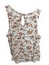 Pulse Floral White Brown Tank Top Size M - photo 2