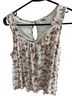 Pulse Floral White Brown Tank Top Size M - photo 1