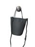 Pazzion 100% Leather Gray Leather Bucket Bag One size - photo 2