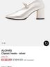 ALOHAS 100% Leather Silver Heels Size EU 39 - photo 3