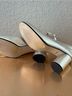 ALOHAS 100% Leather Silver Heels Size EU 39 - photo 10