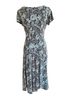 Perceptions Paisley Black Teal Casual Dress Size M - photo 2
