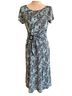 Perceptions Paisley Black Teal Casual Dress Size M - photo 1