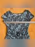 Perceptions Paisley Black Teal Casual Dress Size M - photo 5