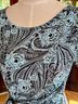 Perceptions Paisley Black Teal Casual Dress Size M - photo 8