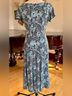 Perceptions Paisley Black Teal Casual Dress Size M - photo 10