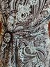 Perceptions Paisley Black Teal Casual Dress Size M - photo 7