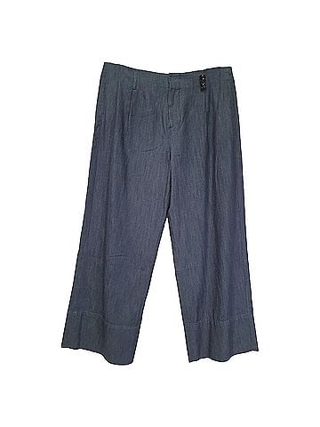 Max Mara 'S Max Mara Embellished Trousers in Blue Cotton (view 1)