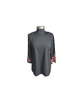 Bob Mackie Wearable Art 3/4 Sleeve Top (view 1)