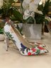 Nine West Floral Multi Color Heels Size 8 - photo 4