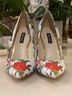 Nine West Floral Multi Color Heels Size 8 - photo 3