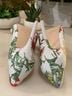 Nine West Floral Multi Color Heels Size 8 - photo 6