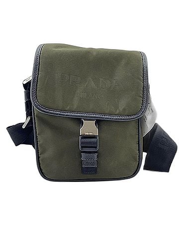 Prada PRADA Saffiano Shoulder Bag, Khaki (view 1)