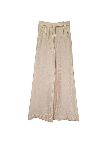 Max Mara Max Mara Rauche Trousers in Beige Linen (view 1)