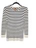 Tory Burch Stripes White Blue Pullover Sweater Size S - photo 1