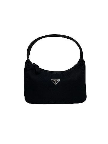 Prada PRADA Prada Triangle Logo Plate Hardware Tessuto Nylon Mini Handbag Pouch Black 47804 (view 1)