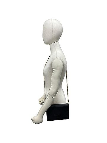 Prada PRADA Prada logo hardware Saffiano leather genuine chain shoulder bag pochette sacoche black 01588 (view 2)