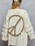 Pol Floral Ivory 3/4 Sleeve T-Shirt Size S - photo 6