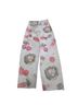 Zara 100% Cotton Floral Green Tan Jeans Size 2 - photo 3