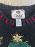 Tiara Black Green Red White Pullover Sweater Size M - photo 3