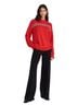 DONNI Stripes Red Black White Pullover Sweater Size S - photo 5