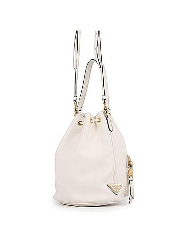 Prada Prada Handbag Duet Triangle Leather 1BH038 PRADA 2-way Shoulder Bag White (view 2)