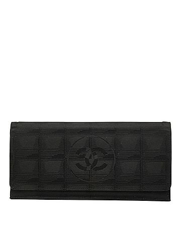 Chanel Chanel New Travel Line Long Wallet, Black Nylon, Women's CHANEL (view 1)