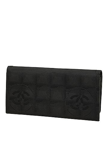 Chanel Chanel New Travel Line Long Wallet, Black Nylon, Women's CHANEL (view 2)