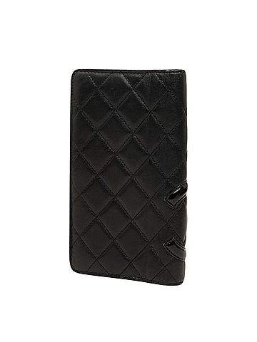 Chanel Chanel Coco Mark Cambon Line Long Wallet, Black Leather, Women's CHANEL (view 2)