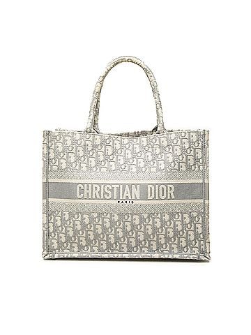 Dior Medium Oblique Embroidered Canvas Book Tote (view 1)